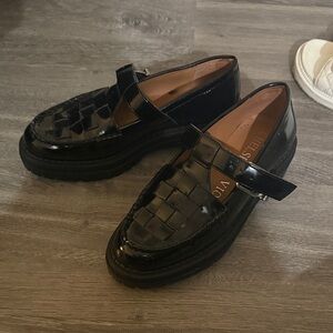 Black Patent Leather Loafers Chelsea and Violet